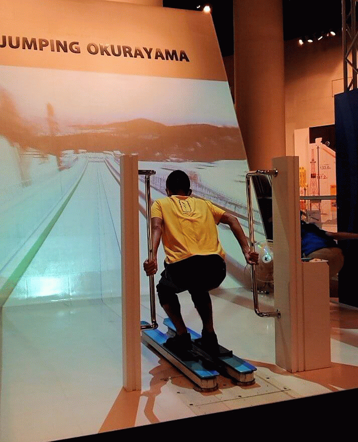 札幌オリンピックミュージアムの体験コーナー、スキージャンプを体験2