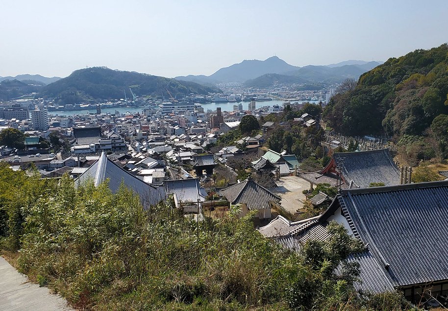 尾道　愛宕山　西國寺　三重塔からの景色
