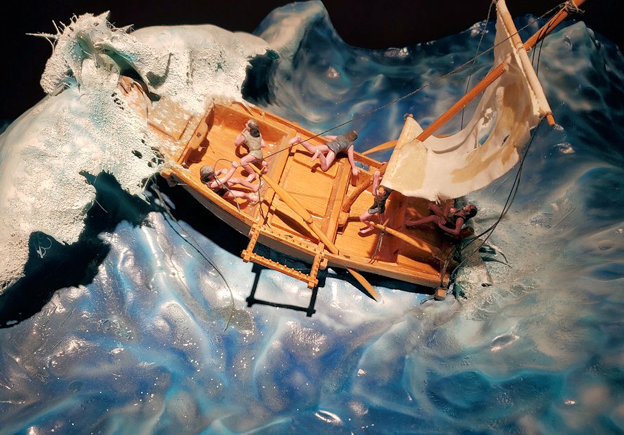 高知県　足摺岬　ジョン万次郎記念館　漂流模型