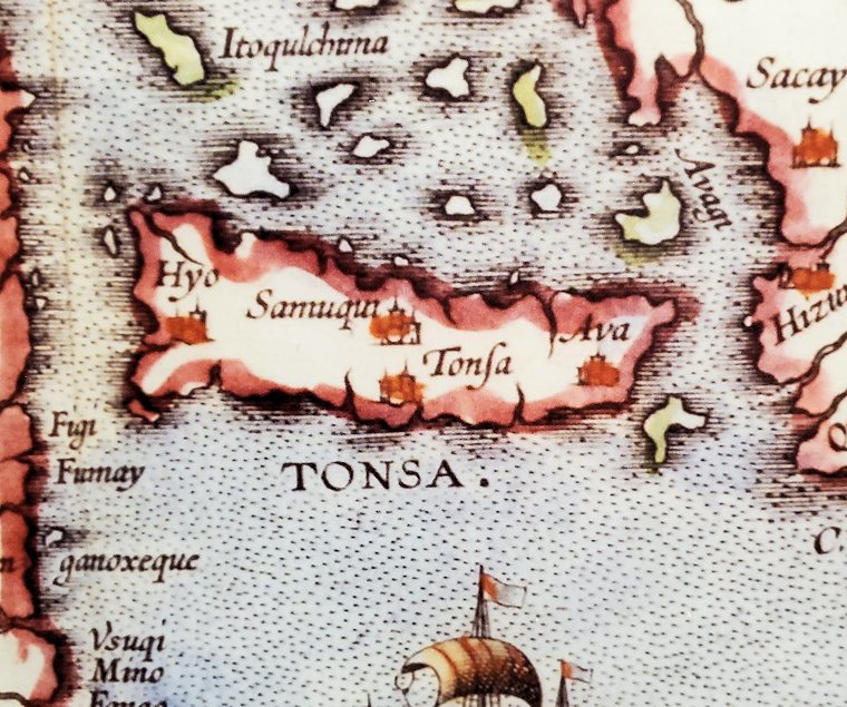 高知城歴史博物館　戦国時代にポルトガル人が描かれた土佐の古地図3
