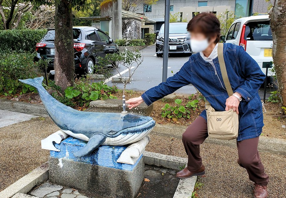 高知市　桂浜　記念館前の鯨の水場