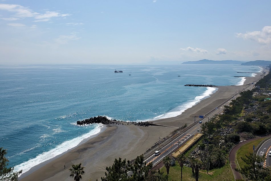高知市　桂浜　坂本龍馬記念館　本館　屋上から眺める桂浜の絶景3