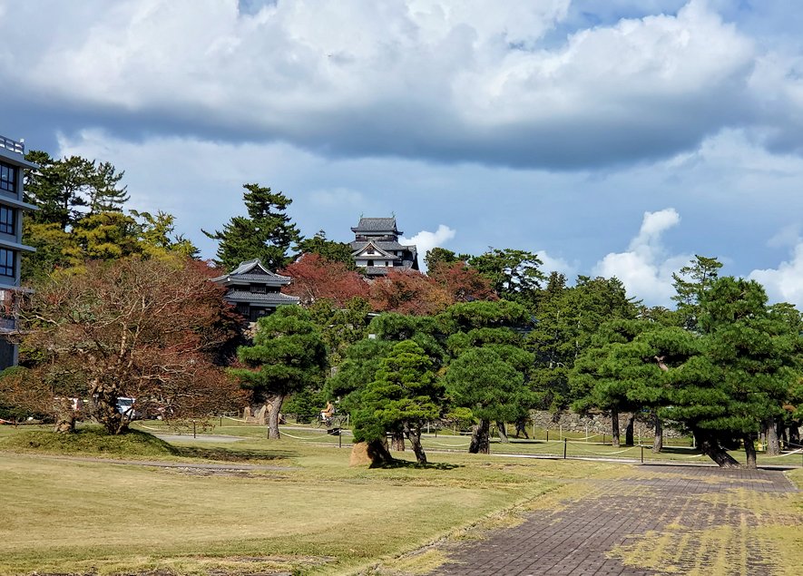島根県松江市　三の丸跡　松江城の景色