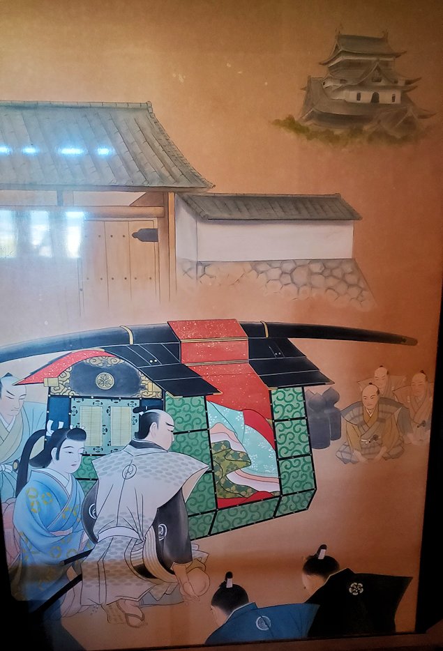 島根県松江市　松江城天守内　2階に描かれた松平家の絵2