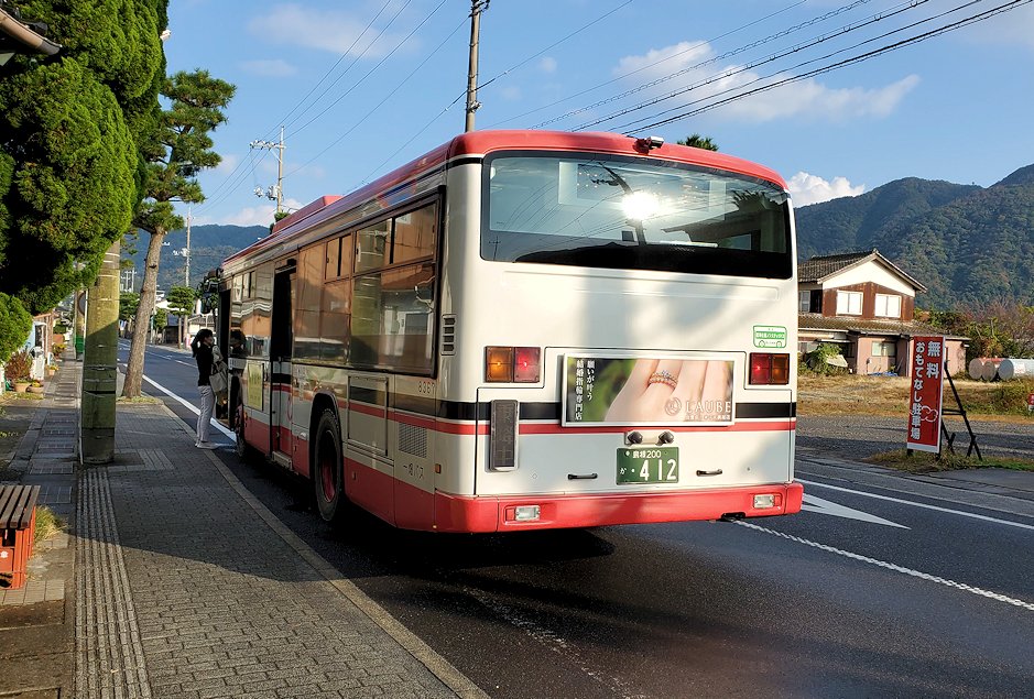 島根県　一畑バスを降りる