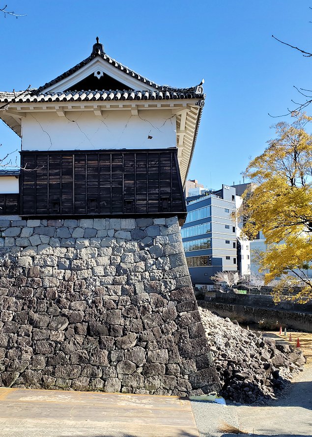 熊本県　熊本城　馬具櫓を横から眺める