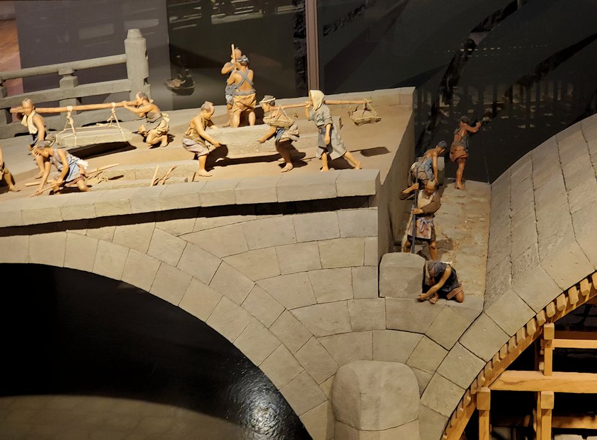 鹿児島市　石橋記念公園　資料館内の展示室　石橋建造時の模型