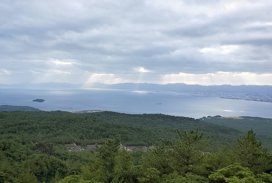 桜島 湯之平展望台　鹿児島湾の景色を眺める