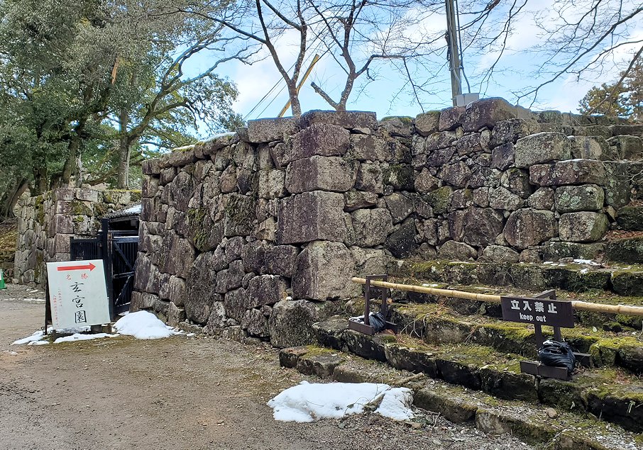 彦根城　黒門跡の石垣