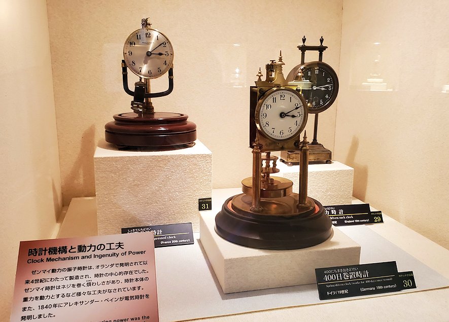 松本市　松本市時計博物館　ゼンマイ仕掛けの時計