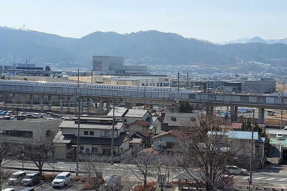 上田城跡内　本丸から見える上田市内の景観