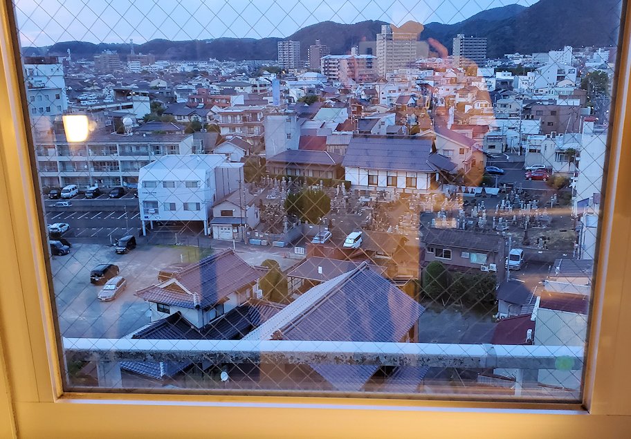 「スーパーホテル鳥取駅北口」　部屋からの眺め