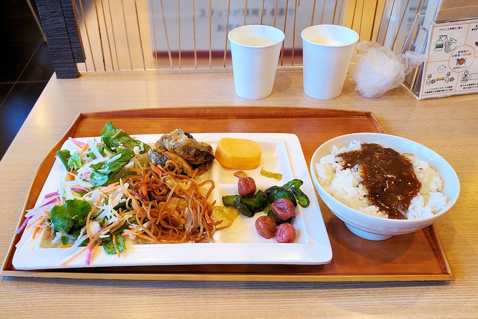 スーパーホテル鳥取北口　朝食バイキング　採ってきた料理