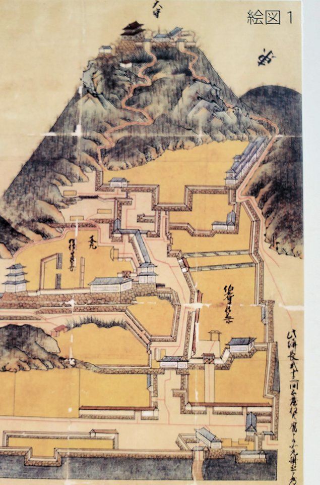 鳥取城　天球丸　鳥取城跡の地図