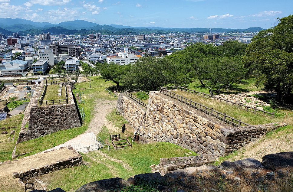 鳥取城跡　山下ノ丸からの眺め