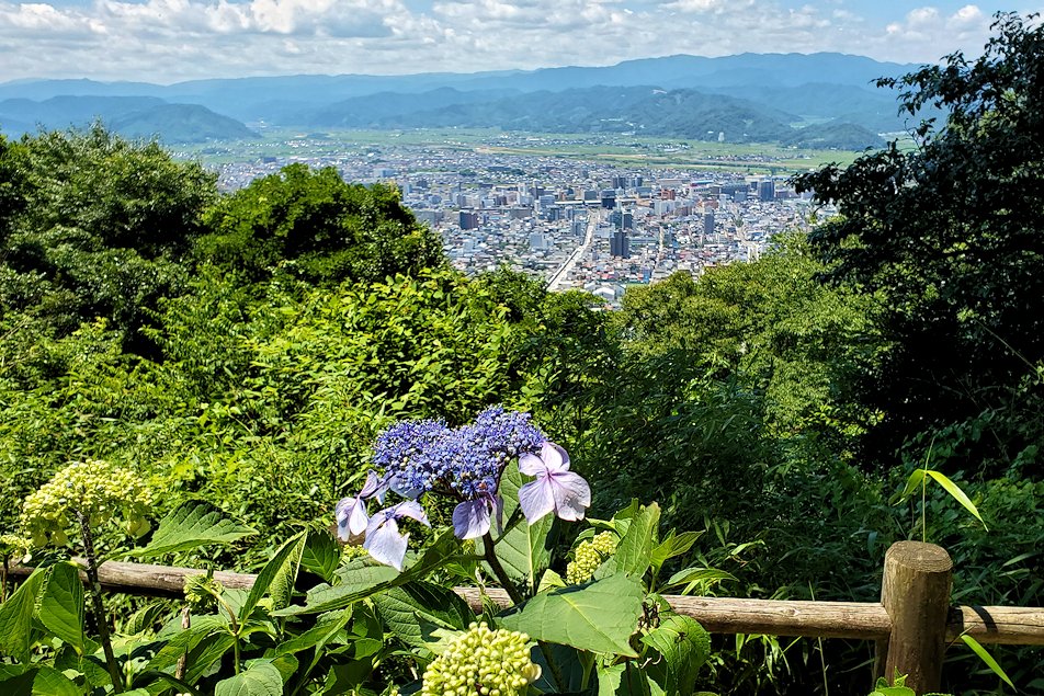 鳥取城跡　山上ノ丸からの景色