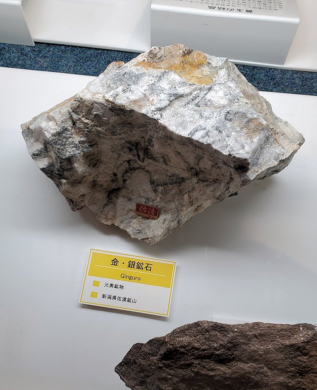 鳥取県立博物館　常設展示室　鉱物一覧　金鉱石
