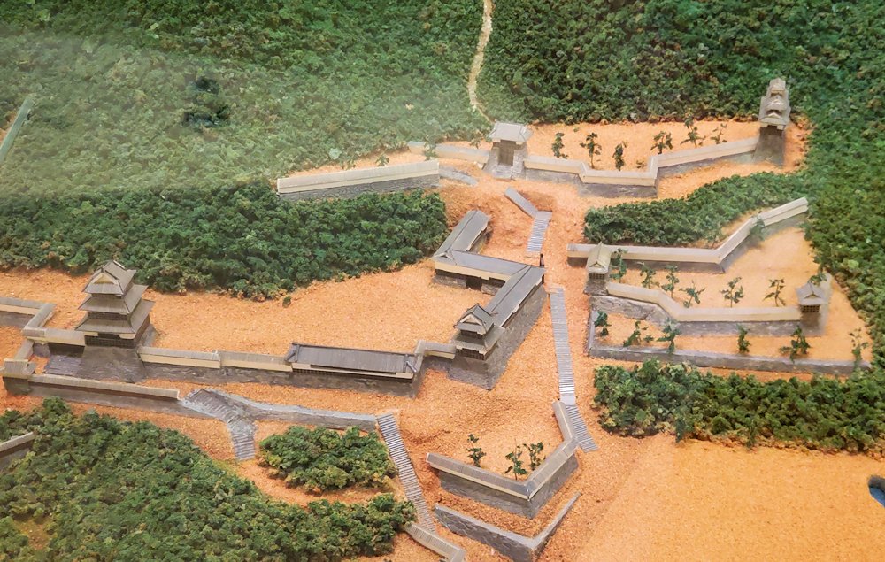 鳥取県立博物館　鳥取城跡の復元模型　二ノ丸周辺