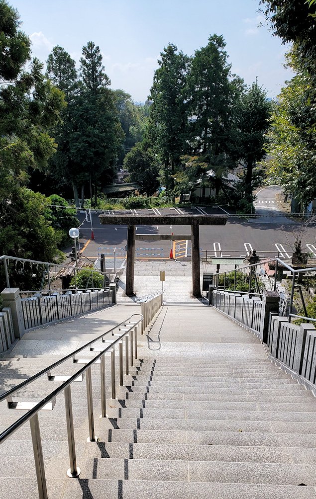 犬山城　針綱神社の参道階段