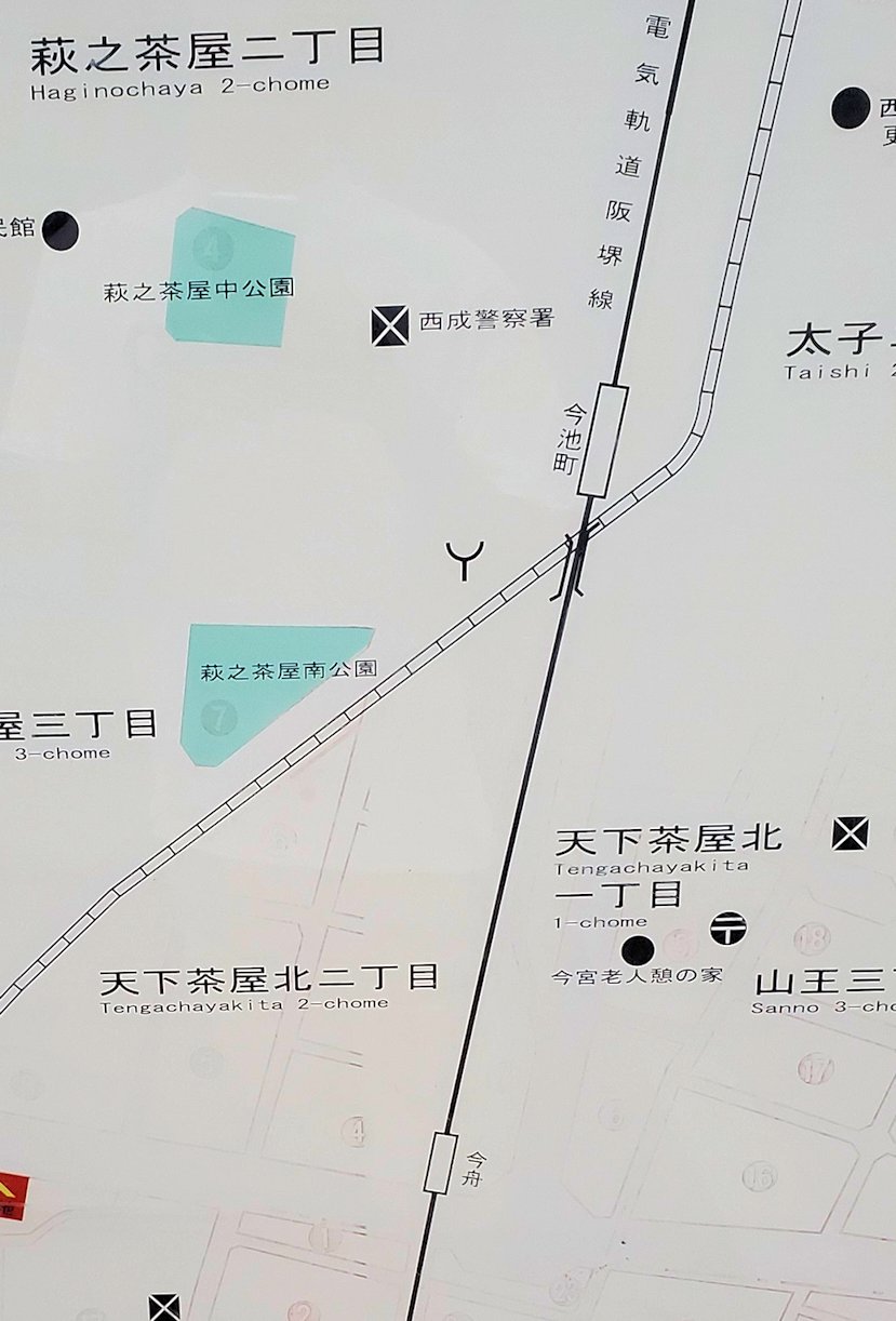 阪堺電車　「今船駅」周辺の地図