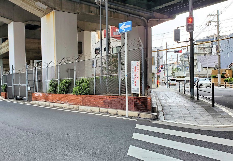 阪神高速道路松原線の下　 　「苗代田駅跡」周辺　駅跡の痕跡2