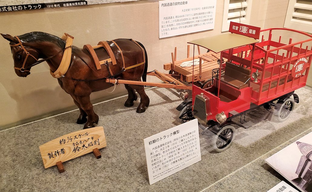 品川区　物流博物館　馬車の模型