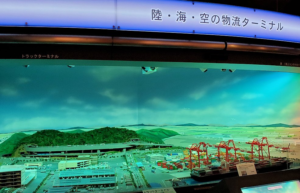 品川区　物流博物館　展示室　港の模型