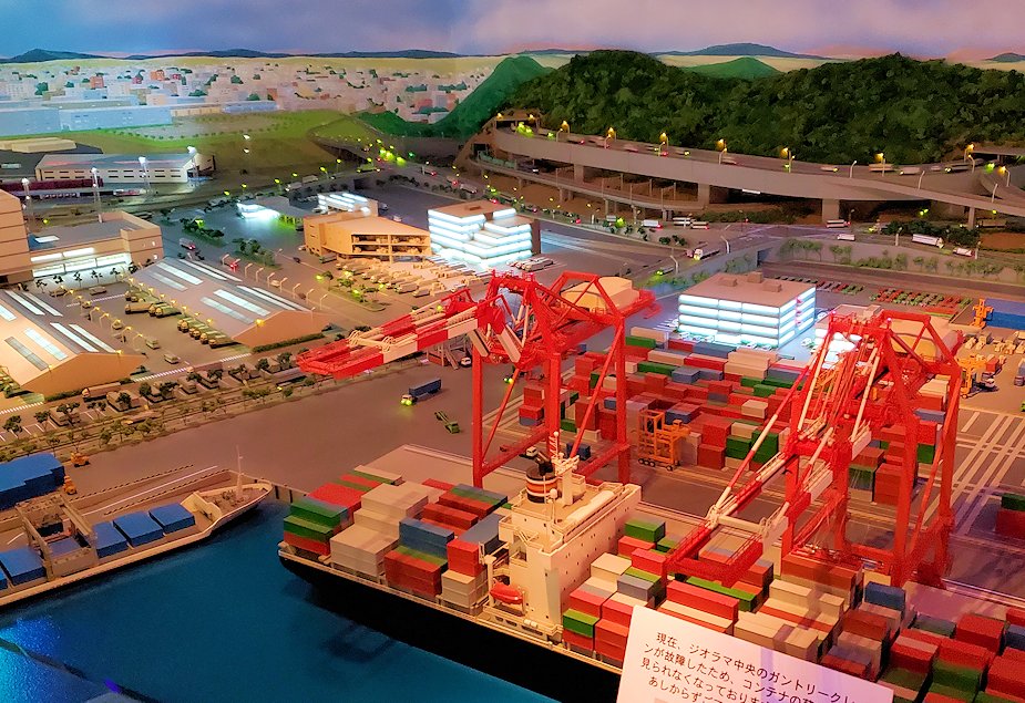 品川区　物流博物館　展示室　港の模型5