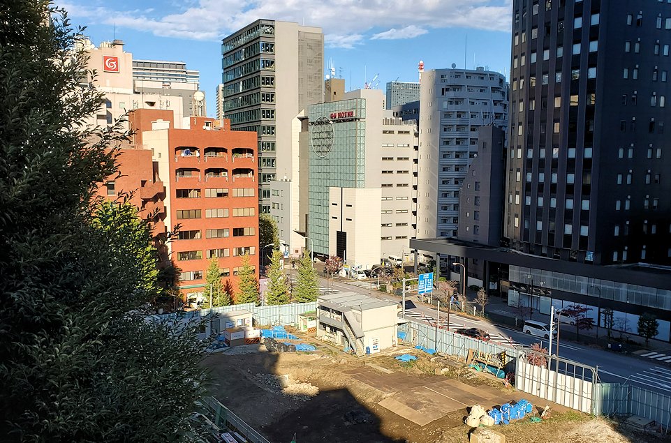 港区　NHK放送博物館　エレベーター近くから見える景色