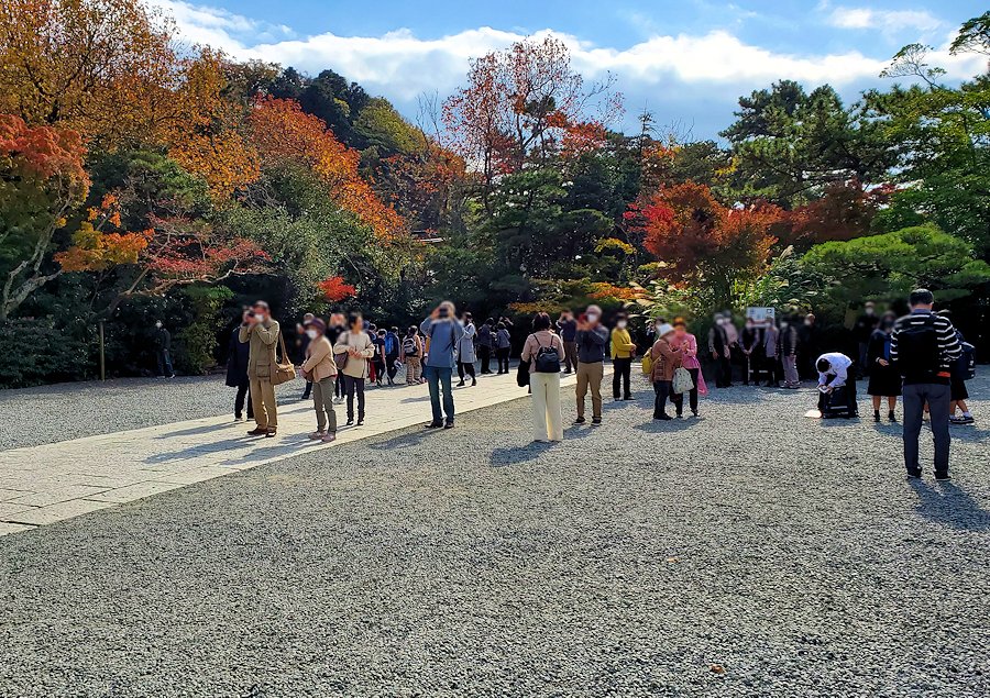 鎌倉市　高徳院　境内　観光客