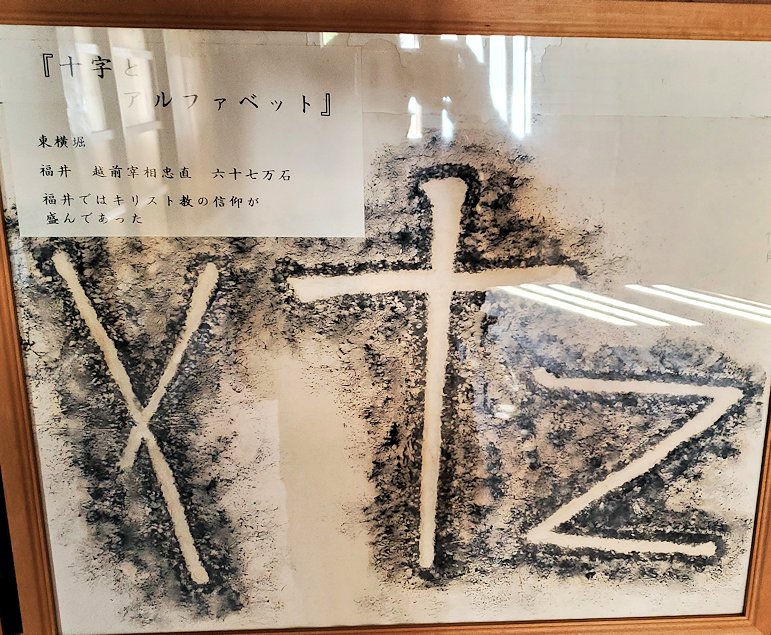 大阪城　多門櫓内　「石垣の刻印」展示説明2