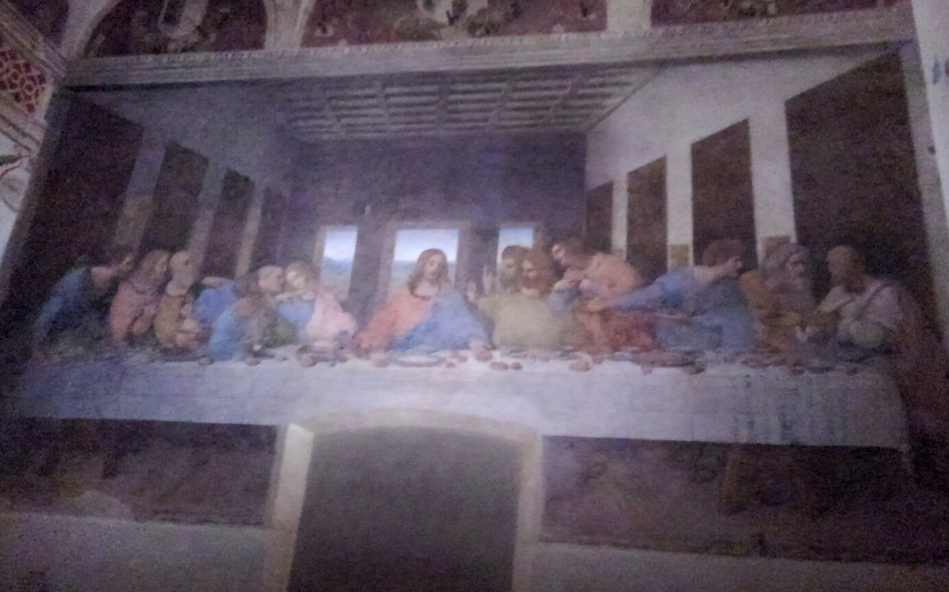 2019年4月にオカンが見学した、ミラノの『最後の晩餐』の絵2