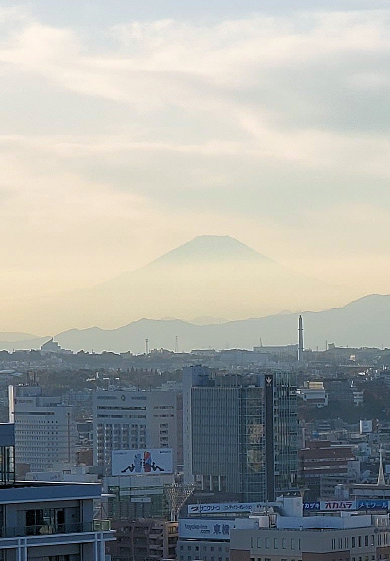 横浜市山手　横浜マリンタワー　展望台からの景観　富士山
