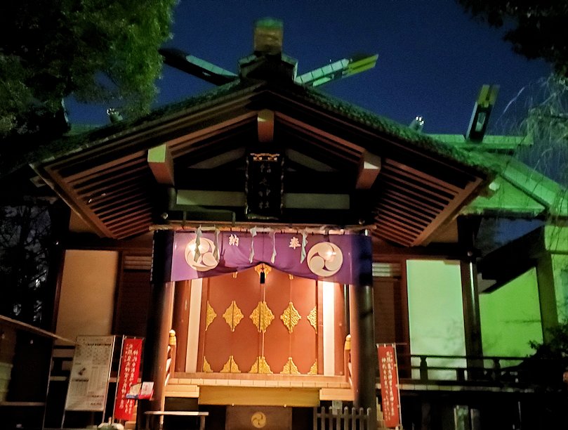 川崎市　夜　稲毛神社