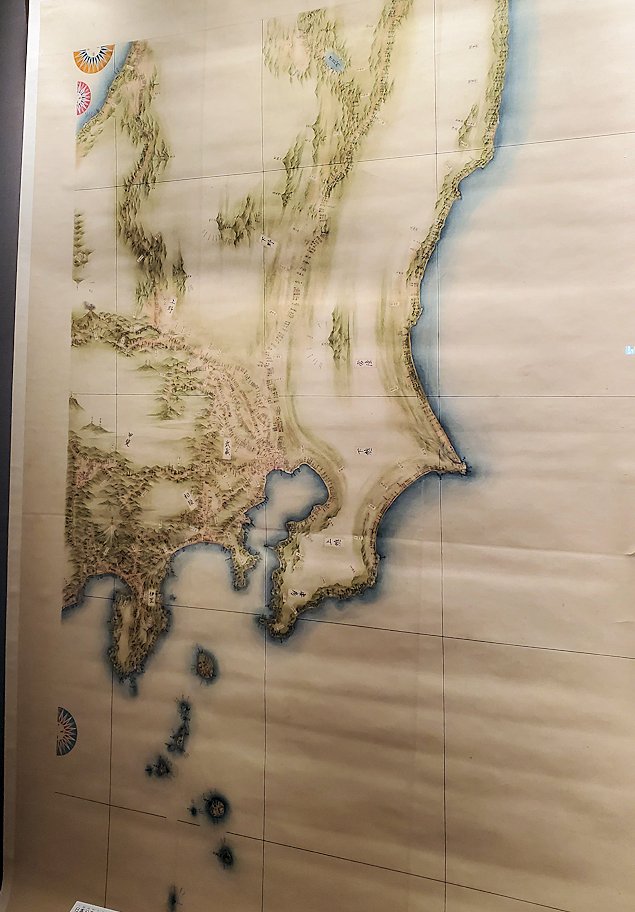 上野　国立博物館本館　「歴史の記録」ブース　『日本沿海與地図(中図)　関東』