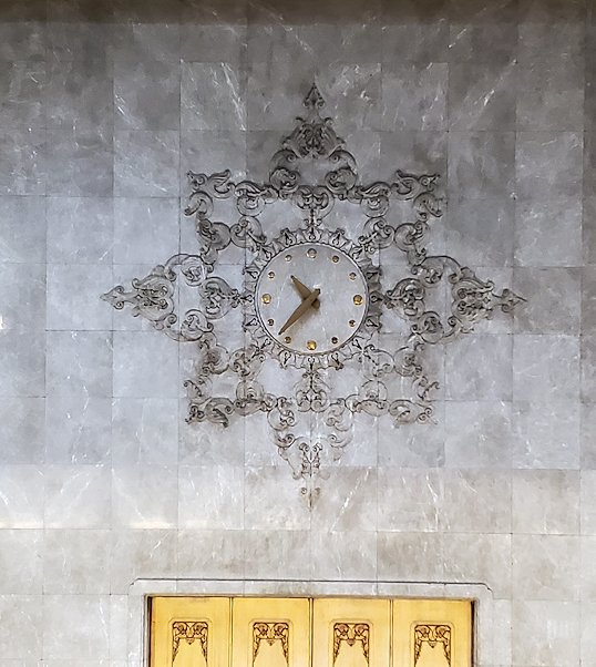 上野　国立博物館本館　玄関ホールの大時計