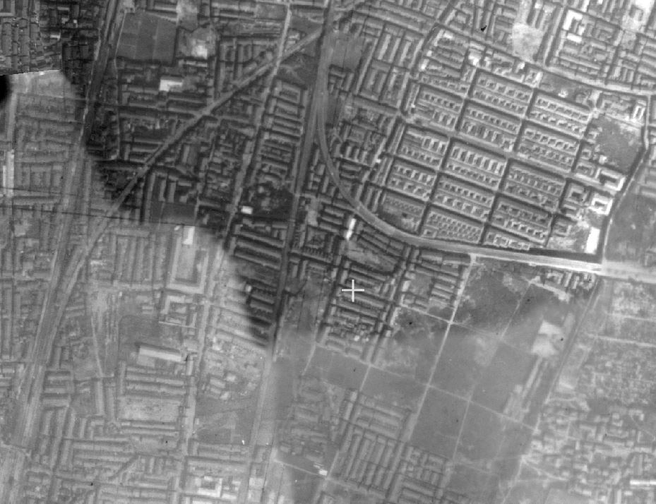 1928年 千秋通り無しの地図　航空写真　西成区