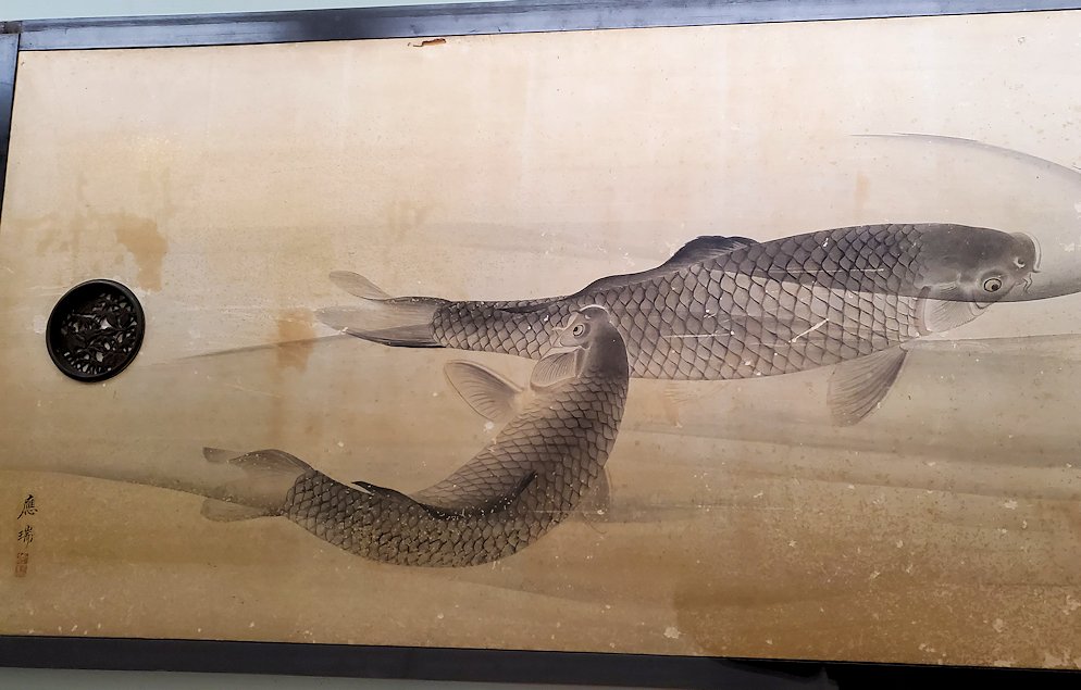 上野　国立博物館本館　　『鯉魚図襖』