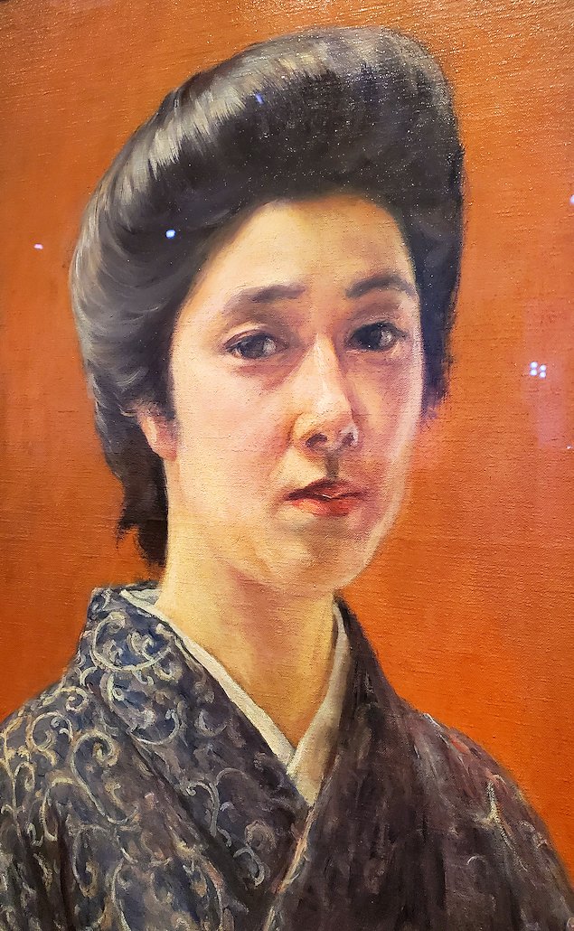 東京　上野　「黒田記念館」黒田清輝作絵画　『夫人肖像画』2